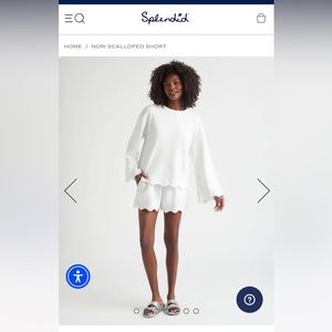 Splendid scalloped white lounge set